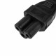 CABLE DE ALIMENTACIÓN TRÉBOL PARA CARGADORES IEC-60320 C5