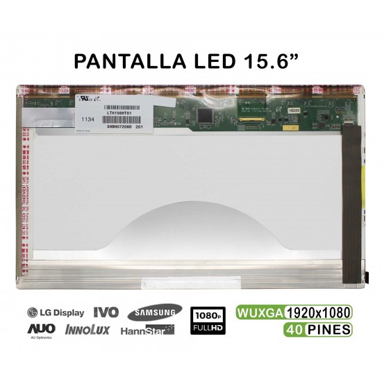 PANTALLA LED DE 15.6" PARA PORTÁTIL LTN156HT01 FULL HD