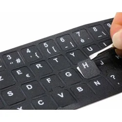 PEGATINA PARA CONVERTIR TECLADO EN IDIOMA ESPAÑOL / CASTELLANO NEGRO PEGATINA PARA CONVERTIR TECLADO EN IDIOMA ESPAÑOL / CASTELLANO NEGRO