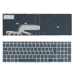 TECLADO PARA PORTÁTIL HP PROBOOK 450 G5 455 G5 470 G5 NEGRO CON MARCO PLATA TECLADO PARA PORTÁTIL HP PROBOOK 450 G5 455 G5 470 G5 NEGRO CON MARCO PLATA