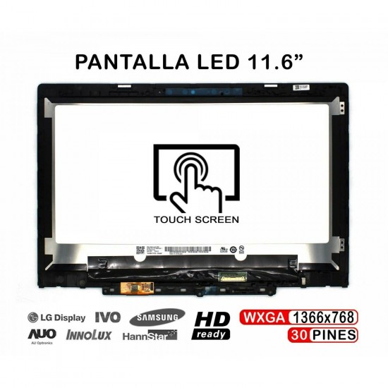PANTALLA LED TÁCTIL CON MARCO DE 11.6" PARA PORTÁTIL LENOVO CHROMEBOOK 300E 2ND GEN 81QC MTK CON G-SENSOR PANTALLA LED TÁCTIL CON MARCO DE 11.6" PARA PORTÁTIL LENOVO CHROMEBOOK 300E 2ND GEN 81QC MTK CON G-SENSOR