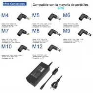 CARGADOR UNIVERSAL SLIM PARA PORTÁTILES 19-20V 90W CARGADOR UNIVERSAL SLIM PARA PORTÁTILES 19-20V 90W