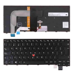 TECLADO RETROILUMINADO PARA PORTÁTIL LENOVO THINKPAD 13 T460S T470S MARCO NEGRO