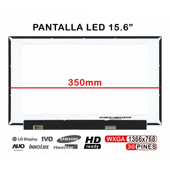 PANTALLA LED MATE MATE DE 15.6" PARA PORTÁTIL N156BGA-EA3 REV.C5 350MM 30 PINES