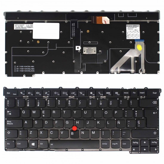 TECLADO PARA PORTÁTIL LENOVO THINKPAD X1 CARBON 3GEN 2015 MQ6-85GB SG-6470-2EA TECLADO PARA PORTÁTIL LENOVO THINKPAD X1 CARBON 3GEN 2015 MQ6-85GB SG-6470-2EA