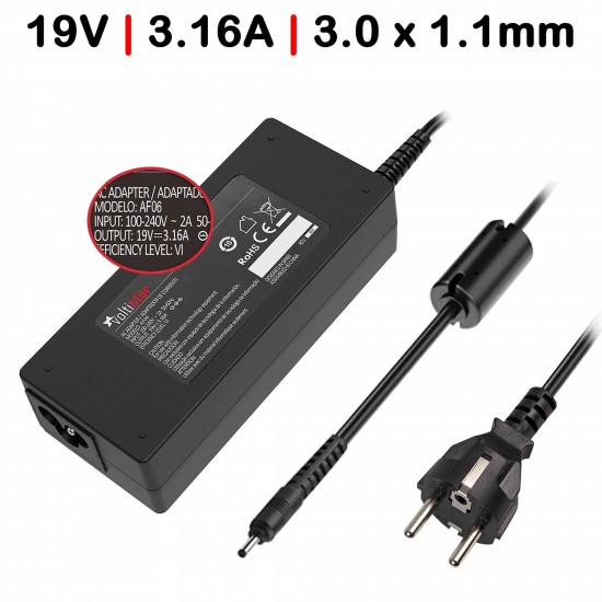 CARGADOR PARA PORTÁTIL SAMSUNG 19V 3.16A 3.0x1.1 MM CARGADOR PARA PORTÁTIL SAMSUNG 19V 3.16A 3.0x1.1 MM