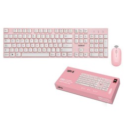 KIT INALÁMBRICO DE TECLADO Y RATÓN EN ROSA KIT INALÁMBRICO DE TECLADO Y RATÓN EN ROSA