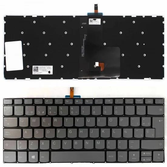 TECLADO PARA PORTÁTIL LENOVO IDEAPAD 320-14ISK 320S-14IKB 320S-14IKBR GRIS RETROILUMINADO