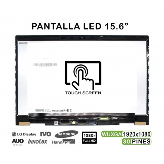PANTALLA LED TÁCTIL DE 15.6" PARA PORTÁTIL HP ENVY X360 15-CN 15-CP SERIES CON MARCO