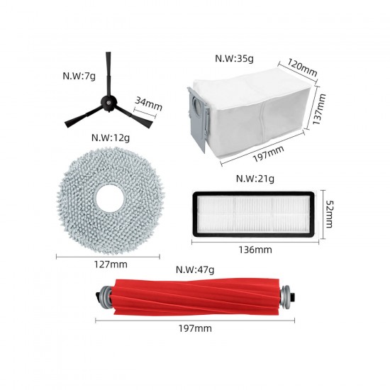 KIT DE RECAMBIOS PARA ASPIRADOR ROBOROCK QREVO PRO QREVO MAXV