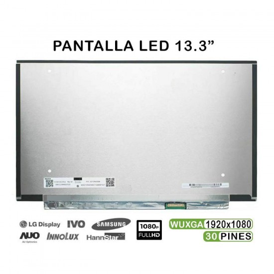 PANTALLA LED DE 13.3" PARA PORTÁTIL NV133FHM-N52 NV133FHM-N54 PANTALLA LED DE 13.3" PARA PORTÁTIL NV133FHM-N52 NV133FHM-N54