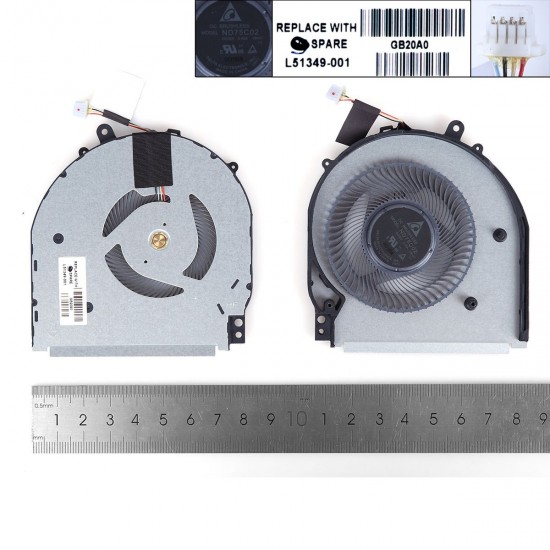 VENTILADOR PARA PORTÁTIL HP 14-DH1036TX 14M-DH TPN-W139