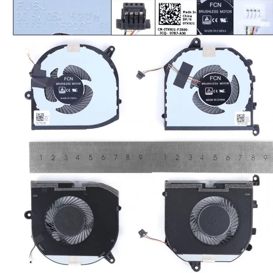 VENTILADORES PARA PORTÁTIL DELL XPS 15 9570 15 7590 PRECISION M5530 M5540 P56F VENTILADORES PARA PORTÁTIL DELL XPS 15 9570 15 7590 PRECISION M5530 M5540 P56F