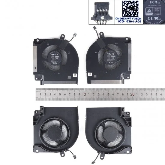 VENTILADORES PARA PORTÁTIL DELL ALIENWARE X17 R1 R2 0X63JW 09DNWT