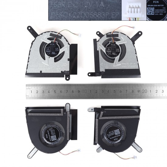 VENTILADORES CPU + GPU PARA PORTÁTIL ASUS PRO 5 FX607 FA607