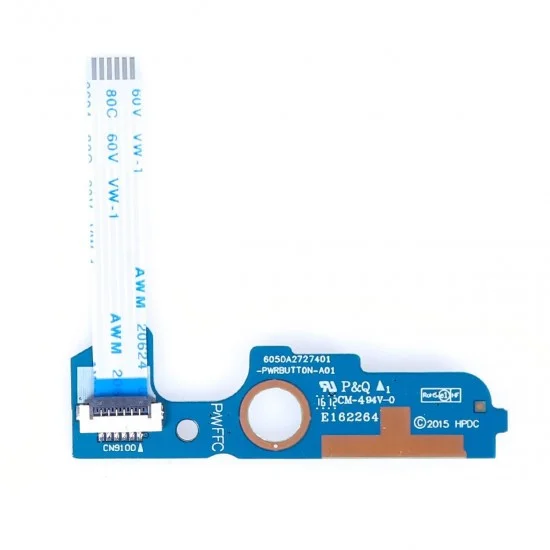 PLACA DE BOTÓN DE ENCENDIDO CON CABLE PARA PORTÁTIL HP 850 755 750 G3 G4 ZBOOK 15U G3 840 G3 6050A2727401 PLACA DE BOTÓN DE ENCENDIDO CON CABLE PARA PORTÁTIL HP 850 755 750 G3 G4 ZBOOK 15U G3 840 G3 6050A2727401