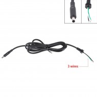 CABLE PARA CARGADOR DE PORTÁTIL HP DELL 4,5*3,0MM CON LED 1,8M 130W
