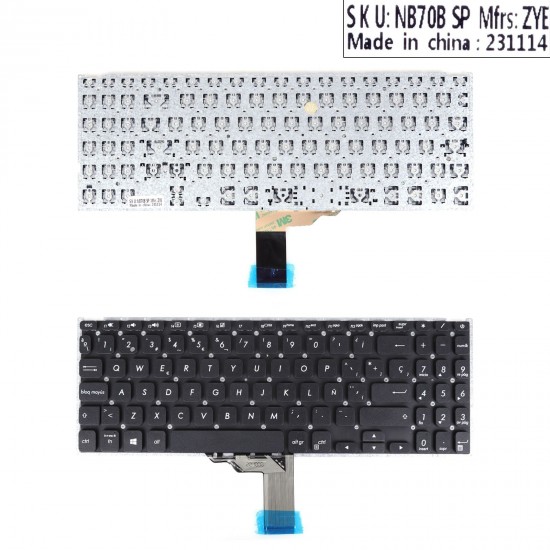 TECLADO PARA PORTÁTIL ASUS X515 X515DA X515EA X515J X515JA X515UA X515MA NEGRO TECLADO PARA PORTÁTIL ASUS X515 X515DA X515EA X515J X515JA X515UA X515MA NEGRO