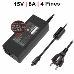 CARGADOR PARA PORTÁTIL TOSHIBA SATELLITE 15V 8A 4 PINES