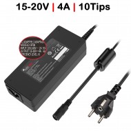 CARGADOR UNIVERSAL PARA PORTÁTILES 15-20V 65W