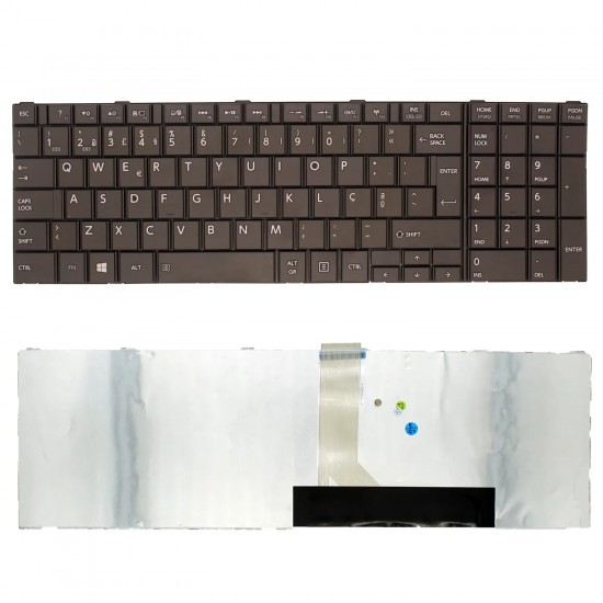 TECLADO PARA PORTÁTIL TOSHIBA SATELLITE L850 C850 L850D L855 L870 L870D SIN MARCO PORTUGUÉS