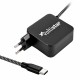CARGADOR MULTIVOLTAJE USB-C PARA PORTÁTIL 5V-20V 3.25A 65W NEGRO CABLE TRENZADO