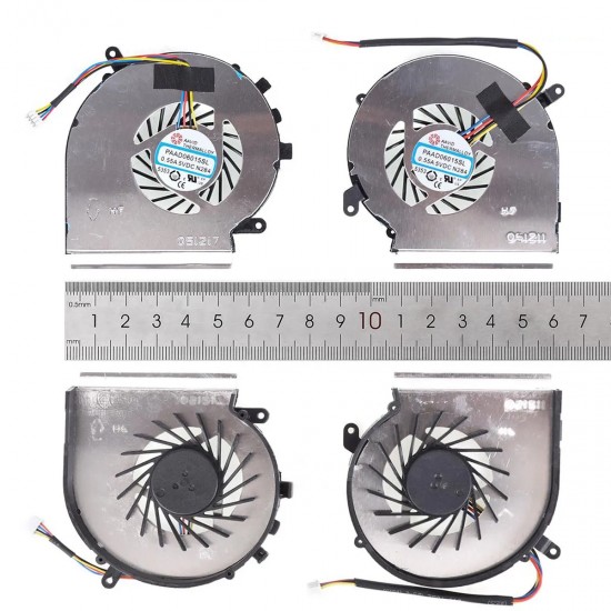 VENTILADORES CPU + GPU PARA PORTÁTIL MSI GE62VR GE72VR 4 PINES VERSIÓN 2