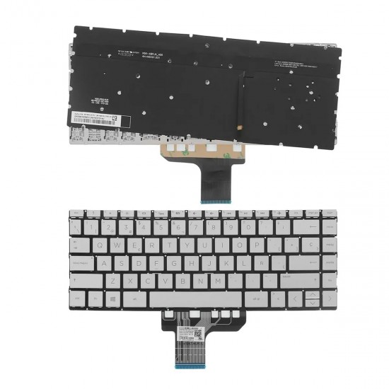 TECLADO RETROILUMINADO PARA PORTÁTIL HP PAVILION 13-AN0000 13-AN0000NS PLATA