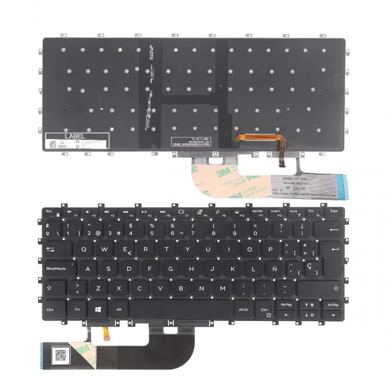 TECLADO RETROILUMINADO PARA PORTÁTIL DELL 9575 XPS 15 9575 PRECISION 5530 2-IN-1 NEGRO TECLADO RETROILUMINADO PARA PORTÁTIL DELL 9575 XPS 15 9575 PRECISION 5530 2-IN-1 NEGRO