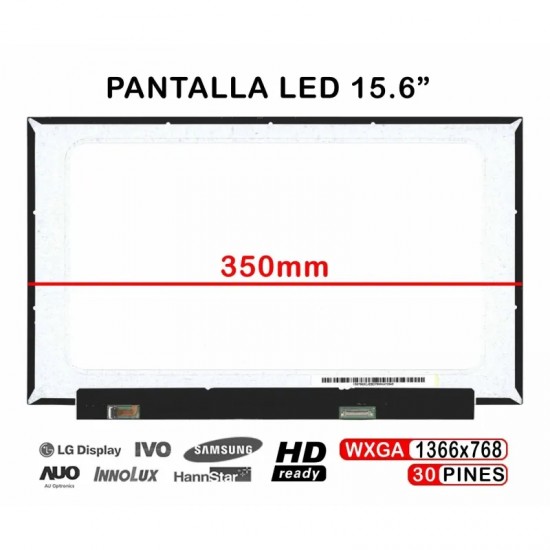 PANTALLA LED BRILLANTE DE 15.6" PARA PORTÁTIL XCX-NV156WHM-N41