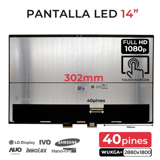 PANTALLA TÁCTIL 14" ATNA40CU06-0 PARA PORTÁTIL