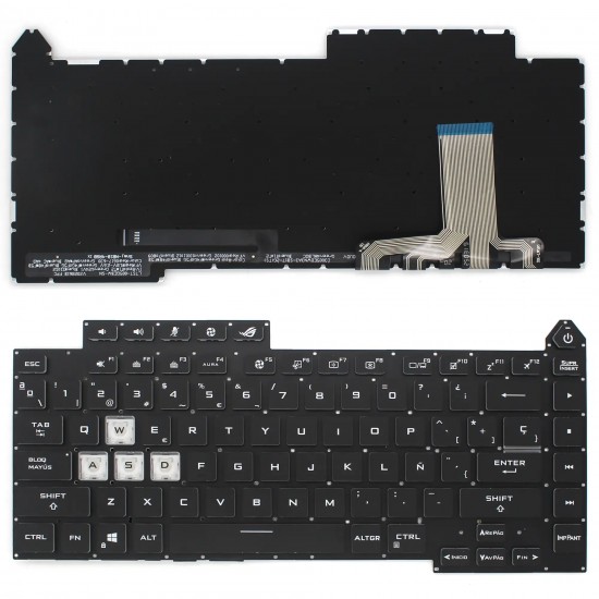 TECLADO PARA PORTÁTIL ASUS ROG 5R G513 G513Q G513QY G513QM G533 RETROILUMINADO TECLADO PARA PORTÁTIL ASUS ROG 5R G513 G513Q G513QY G513QM G533 RETROILUMINADO