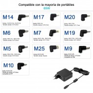 CARGADOR UNIVERSAL DE PARED ULTRA PORTABLE 65W 10TIPS CARGADOR UNIVERSAL DE PARED ULTRA PORTABLE 65W 10TIPS