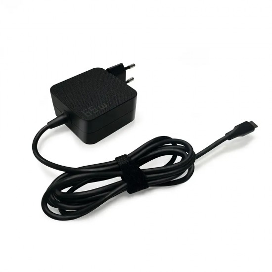 CARGADOR GAN USB-C PARA PORTÁTIL 5V-20V/3.25A 65W NEGRO