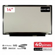 PANTALLA LED DE 14" PARA PORTÁTIL B140QAN01.0 2560X1440 40 PINES SIN BRACKETS PANTALLA LED DE 14" PARA PORTÁTIL B140QAN01.0 2560X1440 40 PINES SIN BRACKETS