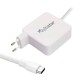 CARGADOR MULTIVOLTAJE USB-C PARA PORTÁTIL 5V-20V 3.25A 65W BLANCO CABLE TRENZADO