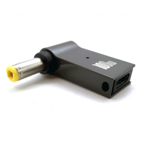 ADAPTADOR CONVERTIDOR USB-C HEMBRA A 4.0X1.7MM HP MACHO 100W