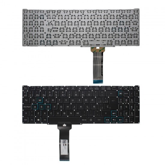 TECLADO RETROILUMINADO PARA PORTÁTIL ACER NK151310BNEGRO Y AZUL