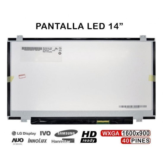 PANTALLA CASI NUEVA LED 14.0"  PARA PORTÁTIL B140RW02