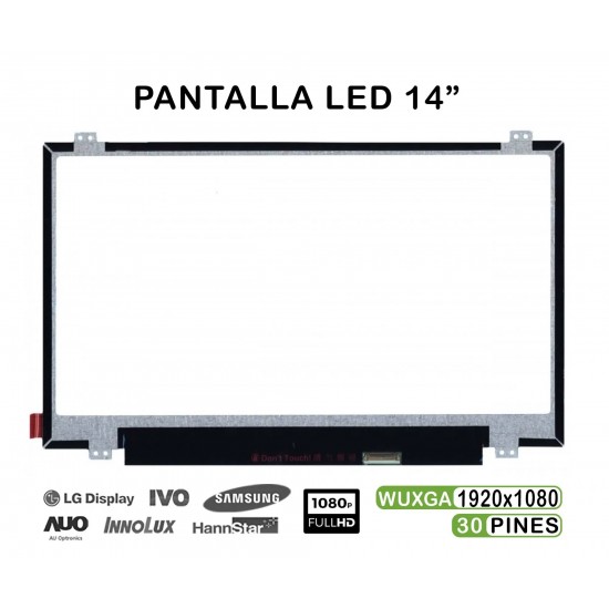 PANTALLA CASI NUEVA LED DE 14" PARA PORTÁTIL B140HAN02.1 N140HCE-EAA