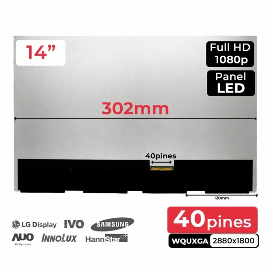 PANTALLA CASI NUEVA 14" ATNA40CU06-0 PARA PORTÁTIL SIN MARCO