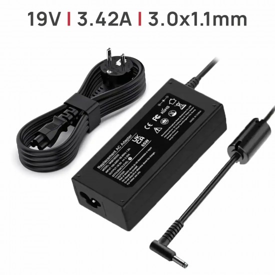 CARGADOR PARA PORTÁTIL ACER 19V 3.42A 3.0X1.1MM