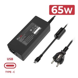 CARGADOR MULTIVOLTAJE USB-C 5V-20V 3.25A 65W NEGRO LP65WGC20P-EK