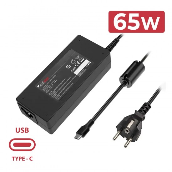 CARGADOR MULTIVOLTAJE USB-C 5V-20V 3.25A 65W NEGRO LP65WGC20P-EK