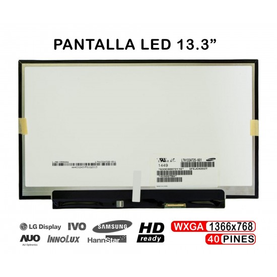PANTALLA LED DE 13.3" PARA PORTÁTIL LP133WH2 PANTALLA LED DE 13.3" PARA PORTÁTIL LP133WH2