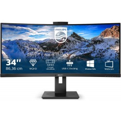 MONITOR PHILIPS CURVO 100Hz 34" 346P1CRH UWQHD 4 MS, ALTURA AJUSTABLE, ALTAVOCES (3440x1440, 1x HDMI 2.0, 1x DP 1.4) NEGRO A+ MONITOR PHILIPS CURVO 100Hz 34" 346P1CRH UWQHD 4 MS, ALTURA AJUSTABLE, ALTAVOCES (3440x1440, 1x HDMI 2.0, 1x DP 1.4) NEGRO A+