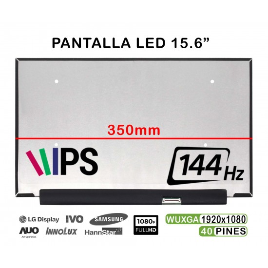 PANTALLA LED MATE DE 15.6" PARA PORTÁTIL HP OMEN 15-DC1001NS 15-DC1015NS PANTALLA LED MATE DE 15.6" PARA PORTÁTIL HP OMEN 15-DC1001NS 15-DC1015NS