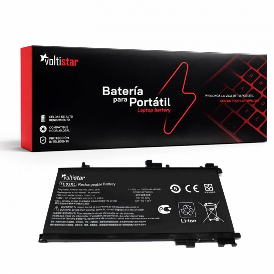 BATERÍA PARA PORTÁTIL HP TE03XL HSTNN-UB7A TE03061XL TPN-Q173 BATERÍA PARA PORTÁTIL HP TE03XL HSTNN-UB7A TE03061XL TPN-Q173