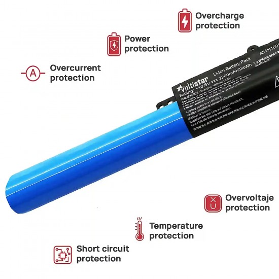 BATERÍA PARA PORTÁTIL ASUS F541 F541U F541N P541 P541U SERIES A31LP4Q A31N1601