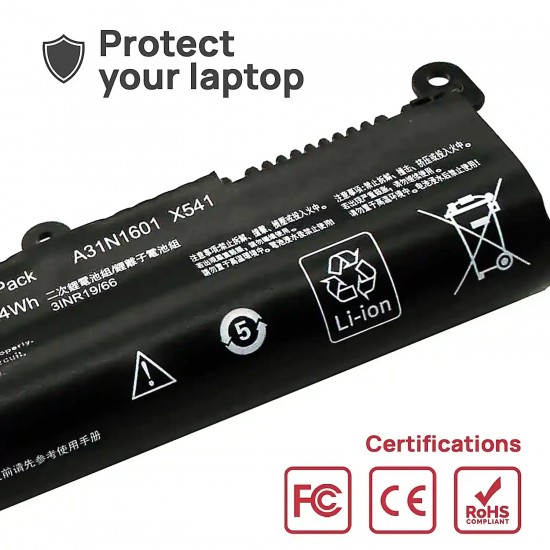 BATERÍA PARA PORTÁTIL ASUS F541 F541U F541N P541 P541U SERIES A31LP4Q A31N1601